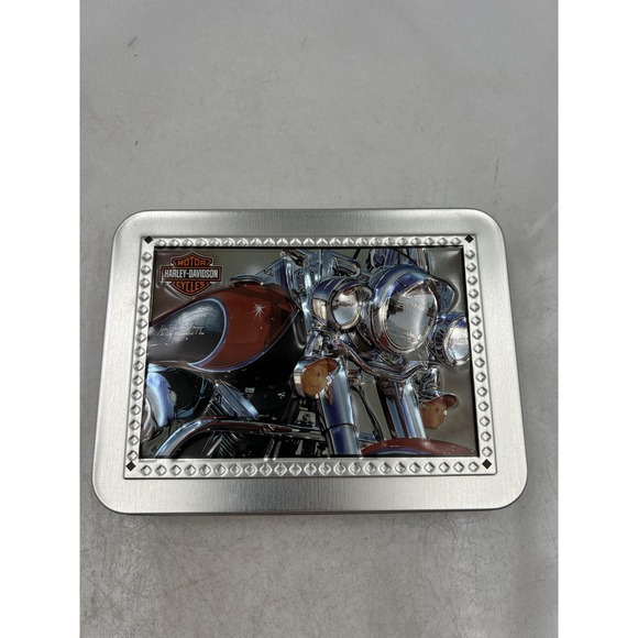 Vintage 2003 Harley-Davidson Double Deck Playing Cards Tin Set Scott Jacobs USA - Picture 1 of 13